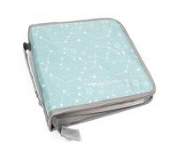 Craftelier - Stamp & Die Organizer | D-Ring System for 6" x 8" Sleeves | Turquoise with Constellation Print - Size 25.5 x 25.5 x 7cm (10" x 10" x 2.75")