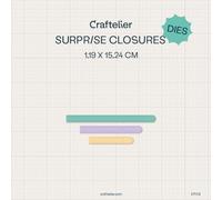 Craftelier - Surprise Fasteners - Set of 3 Cutting Dies for Scrapbooking and Interactive Cards | Compatible with Manual Die Cutter | 1.2 x 15.2 cm