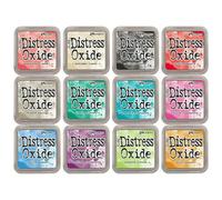 Craftelier Tim Holtz Distress Oxide Inks Kit #2 - 12 Pigment Ink Set - Bottle - Brown, Rust