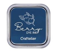 Craftelier - Water-Based Ink Pad | Metal Box with Strong Closure | Acrylic or Rubber Seals and Porous Surfaces | Tampon Size: 4 x 4 cm - Box Size: 6.3 x 6.3 cm | Colour: Berry