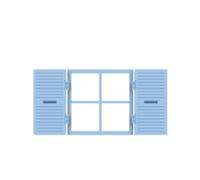 Craftelier - Window Shape Die with Shutter for Decorations in Scrapbooking, Crafts and Cardmaking Projects | Suitable for Various Materials | Size Approx. 6 x 3.2-6 cm