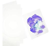 Craftelier - Yupo Smooth Synthetic Material Paper for Alcohol Inks | Ideal for Creating Backgrounds with Marble Effect | Includes 10 White Sheets | Weight 250 g | Size 30.5 x 30.5 cm