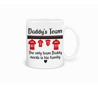 CraftelleryUK Personalised Mug for him, Dads Football Team Mug, Birthday Gift for Daddy or Grandad, Football dad Gifts, Perfect Secret Santa for Men