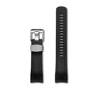 CRAFTER BLUE Curved End Watch Band Rubber Strap Replacement for Tudor Heritage 41mm Black Bay 79230, 79350, 79363, 79730 etc - Black