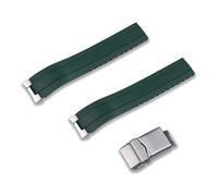 CRAFTER BLUE MX03-911 FKM Rubber Strap Replacement Band with Watch Endlinks for Seiko 41.40mm Speedtimer SSC911, SSC913, SSC915, SSC935, SSC941, SSC943, SSC945, SSC927, SSC929, SSC931, SSC947, Green