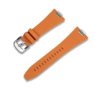 CRAFTER BLUE TS01 Straight End Watch Band FKM Rubber Watch Strap Replacement for Tissot PRX 40mm 410/407 Quartz/Automatic Versions, Orange