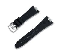 CRAFTER BLUE TS01 Straight End Watch Band FKM Rubber Watch Strap Replacement for Tissot PRX 40mm 410/407 Quartz/Automatic Versions, Black
