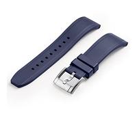 CRAFTER BLUE UX03 Straight End Watch Band Rubber Strap Replacement for All 20mm Width Lug Watches, Royal Blue