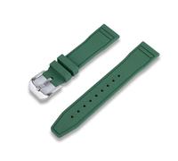 CRAFTER BLUE UX07 20MM Straight End Watch Band FKM Rubber Watch Strap Replacement for All 20mm Width Lug Watches, Green