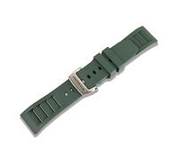 CRAFTER BLUE UX08 Straight End Butterfly-clasp FKM Rubber Strap Replacement Band for All 20mm Width Lug Watches, Green