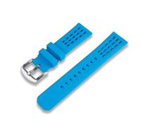 CRAFTER BLUE UX09 22MM Straight End Watch Band Diver FKM Rubber Watch Strap Replacement for All 22mm Width Lug Watches, Blue