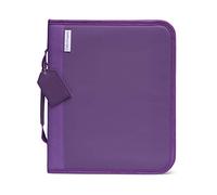 Crafter’s Companion Metal Die & Stamp Storage Folder Large - Holds Panels 9” x 11” - Includes Zip Closure Perfect for Crafting on The Go, Purple
