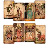 CRAFTERIAN Classic Tarot Set - 78 Cards with Gold Border Full Guide 91 Pages Perfect for Beginners, Elegant and Lightweight, Authentic Tarot Experience