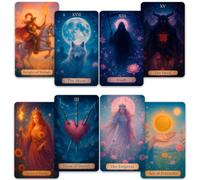 CRAFTERIAN Enchanted Gate Tarot - 78 Cards Deck with Guidebook | Fantasy Witchy Celestial Tarot Cards for Beginners & Advanced Readers