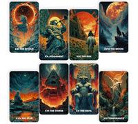 CRAFTERIAN Forgotten Empire Tarot Deck - 78 Card Classic Tarot Cards with Copper Foil Edges, Guidebook Included, Dark Fantasy Artwork, Premium Cardstock, Gift Box