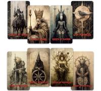 CRAFTERIAN Horror Tarot Cards, 78 Cards Deck with Foil Edges, Original for Beginners and Experts with Guide Book, Fortune Telling Game, Divination Tools for All Skill Levels.