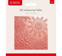 Crafter's Companion 3D Embossing Folder 5.5" x 5.5" - Stylish Snowflakes