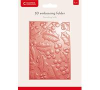 Crafter's Companion 3D Embossing Folder 5" x 7" - Flourishing Holly