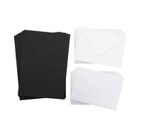 Crafter's Companion 5" x 7" Black Pack of 100-Includes Card Blanks & 50 White Envelopes-Greate for a Variety of Occasions
