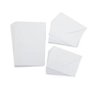 Crafter's Companion - 5" x 7" White Card & Envelopes - Pack of 100 - Includes 50 White Card Blanks & 50 Matching Envelopes - Great for a Variety of Occasions