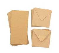 Crafter's Companion - 6" x 6" Kraft Card & Envelopes - Pack of 100 - Includes 50 Kraft Card Blanks & 50 Matching Envelopes - Great for a Variety of Occasions