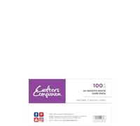 Crafter's Companion - A4 Smooth White Card Pack - 160GSM - Pack Includes 100 Sheets, 8.3 x 11.7 in