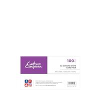 Crafter's Companion - A4 Smooth White Card Pack - 250GSM - Pack Includes 100 Sheets