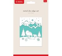 Crafter's Companion - Christmas Top & Bottom Edge Dies Metal Die Edge Set - Arctic Friends