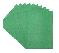 Crafters Companion Coloured Glitter Card Pack Single Sided Xmas Green 250GSM (10 Sheet Pack) - Perfect for Arts and Crafts, Printing, Card Bases & Folding - Centura Pearl by Crafter's Companion
