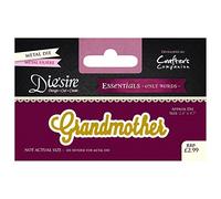 Crafter's Companion Diesire-Essentials Only Words-Grandmother, Metal, 6.3 x 9.7 x 0.1 cm