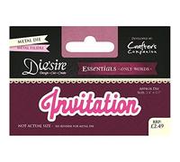 Crafter's Companion Diesire-Essentials Only Words-Invitation, Metal, 6.3 x 9.7 x 0.1 cm