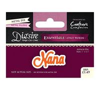 Crafter's Companion Diesire-Essentials Only Words-Nana, Metal, 6.3 x 9.7 x 0.1 cm