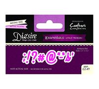 Crafter's Companion Diesire-Essentials Only Words-Punctuation, Metal, 6.3 x 9.7 x 0.1 cm