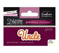 Crafter's Companion Diesire-Essentials Only Words-Uncle, Metal, 6.3 x 9.7 x 0.1 cm