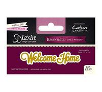 Crafter's Companion Diesire-Essentials Only Words-Welcome Home, Metal, 6.3 x 9.7 x 0.1 cm