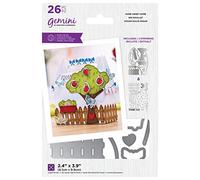Crafter's Companion Gemini-Clear Acrylic Stamp & Metal Die Set Sweet Home, Silver, One Size