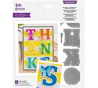 Crafter's Companion Gemini-Die-Expressions-Butterfly Alphabet Dies-Uppercase Letters, Silver, One Size
