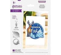 Crafter's Companion Gemini Expressions Metal Cutting Die Layerable Sentiments Christmas-Winter Wishes, Silver, one size