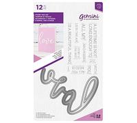 Crafter's Companion Gemini Fancy Font Stamp & Die Set-with Love, Nylon/A, One Size,GEM-STD-WILO