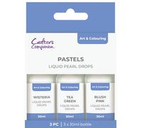 Crafter's Companion Liquid Pearl Drops - Pastels - Pack of 3-30ml Each Bottle
