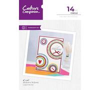 Crafter's Companion Metal Papercraft Nesting Die Set - Circle - Includes 14 Metal Dies - Largest Size is 4" x 4"