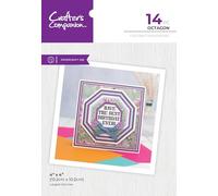 Crafter's Companion Metal Papercraft Nesting Die Set - Octagon - Includes 14 Metal Dies - Largest Size is 4" x 4"