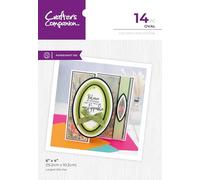 Crafter's Companion Metal Papercraft Nesting Die Set - Oval - Includes 14 Metal Dies - Largest Size is 6" x 4"