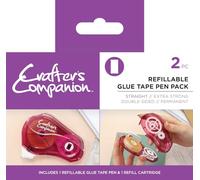 Crafter's Companion Refillable Adhesive Glue Tape Rollers - Straight - Long Lasting 30m Length - Permanent - Includes One Refill - Great for Cardmaking & Scrapbooking