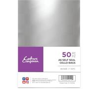 Crafter's Companion Self Seal Cello Bags-A6-Pack Includes 50 Clear Bags, A6