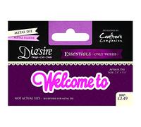Crafter's Companion "Welcome To" Diesire Essentials Only Words, Purple