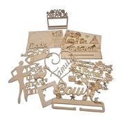 Crafters Selection Sample Box - Variety of MDF Craft Shapes & Craft Blanks for DIY Projects - Ideal for Painting, Decoupage & Gifting - Random 3mm or 6mm Items - Unique Crafting Surprise Box