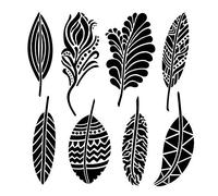 Crafters Workshop Template 6-inch x 6-inchFancy Feathers, Multicolour