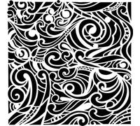 Crafter's Workshop Template 6"X6"-Swooshes