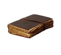 Craftezo Vintage Leather Journal - Antique Leather Bound Journal Writing Notebook Sketchbook - Journal Deckle Edge Paper | Old looking Journal (7.5x5.5)